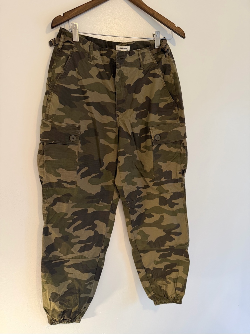 Garage Women's Camo Track Pants in Olive Green and Dark Green